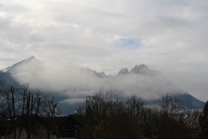 Zugspitze im Nebel